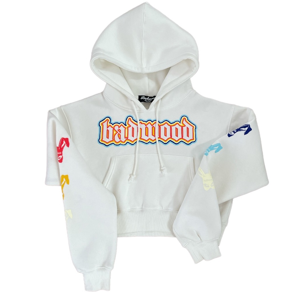 BADWOOD • “Bad Bunny” Crop Hoodie